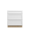 DAMASCUS Ready to Assemble 30 in. W x 34.5 in. H x 24 in. D Plywood Drawer Base Cabinet in French Vanilla | Kunal Kitchens