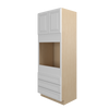 DAMASCUS Ready to Assemble 33 in. W x 90 in. H x 24 in. D Plywood Oven Tall Cabinet in French Vanilla | Kunal Kitchens