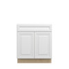 DAMASCUS Ready to Assemble 30 in. W x 34.5 in. H x 24 in. D Plywood Sink Base Cabinet in French Vanilla | Kunal Kitchens