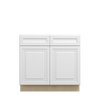 DAMASCUS Ready to Assemble 36 in. W x 34.5 in. H x 24 in. D Plywood Sink Base Cabinet in French Vanilla | Kunal Kitchens