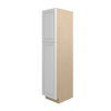 DAMASCUS Ready to Assemble 18 in. W x 84 in. H x 24 in. D Plywood Tall Cabinet w/(2) Roll-out Trays in French Vanilla | Kunal Kitchens