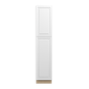 DAMASCUS Ready to Assemble 18 in. W x 90 in. H x 24 in. D Plywood Tall Cabinet w/(3) Roll-out Trays in French Vanilla | Kunal Kitchens