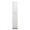 DAMASCUS Ready to Assemble 18 in. W x 96 in. H x 24 in. D Plywood Tall Cabinet w/(2) Roll-out Trays in French Vanilla | Kunal Kitchens