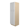 DAMASCUS Ready to Assemble 24 in. W x 84 in. H x 24 in. D Plywood Tall Cabinet w/(3) Roll-out Trays in French Vanilla | Kunal Kitchens