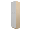 DAMASCUS Ready to Assemble 24 in. W x 96 in. H x 24 in. D Plywood Tall Cabinet w/(1) Roll-out Tray in French Vanilla | Kunal Kitchens
