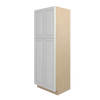 DAMASCUS Ready to Assemble 30 in. W x 84 in. H x 24 in. D Plywood Tall Cabinet w/(2) Roll-out Trays in French Vanilla | Kunal Kitchens