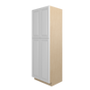 DAMASCUS Ready to Assemble 30 in. W x 90 in. H x 24 in. D Plywood Tall Cabinet w/(4) Roll-out Trays in French Vanilla | Kunal Kitchens