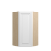 DAMASCUS Ready to Assemble 24 in. W x 42 in. H x 12 in. D Plywood Diagonal Corner Wall Cabinet in French Vanilla | Kunal Kitchens