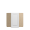 DAMASCUS Ready to Assemble 27 in. W x 30 in. H x 15 in. D Plywood Diagonal Corner Wall Cabinet in French Vanilla | Kunal Kitchens