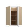 DAMASCUS Ready to Assemble 27 in. W x 42 in. H x 15 in. D Plywood Diagonal Corner Wall Cabinet in French Vanilla | Kunal Kitchens