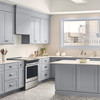 CUMBERLAND Assembled 27 in. W x 34.5 in. H x 24 in. D Plywood Base Cabinet in Painted Stratus | Kunal Kitchens