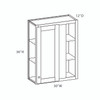 CUMBERLAND Assembled 30 in. W x 36 in. H x 12 in. D Plywood Blind Wall Corner Cabinet in Painted Stratus | Kunal Kitchens