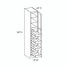CUMBERLAND Assembled 18 in. W x 84 in. H x 24 in. D Plywood Tall Cabinet w/(4) Roll-out Trays in Painted Stratus | Kunal Kitchens
