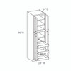 CUMBERLAND Assembled 24 in. W x 90 in. H x 24 in. D Plywood Tall Cabinet w/(3) Roll-out Trays in Painted Stratus | Kunal Kitchens