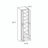 CUMBERLAND Assembled 24 in. W x 96 in. H x 24 in. D Plywood Tall Cabinet w/(2) Roll-out Trays in Painted Stratus | Kunal Kitchens