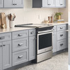 CUMBERLAND Ready to Assemble 33 in. W x 34.5 in. H x 24 in. D Plywood Blind Base Corner Cabinet Left in Painted Stratus | Kunal Kitchens