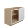 CUMBERLAND Ready to Assemble 45 in. W x 34.5 in. H x 24 in. D Plywood Blind Base Corner Cabinet Left in Painted Stratus | Kunal Kitchens