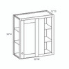 CUMBERLAND Ready to Assemble 30 in. W x 30 in. H x 12 in. D Plywood Blind Wall Corner Cabinet in Painted Stratus | Kunal Kitchens