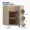 CUMBERLAND Ready to Assemble 24 in. W x 36 in. H x 12 in. D Plywood Diagonal Corner Wall Cabinet in Painted Stratus | Kunal Kitchens