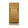 ABERDEEN Assembled 15 in. W x 34.5 in. H x 24 in. D Plywood Base Cabinet in Caramel | Kunal Kitchens