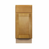 ABERDEEN Assembled 15 in. W x 34.5 in. H x 24 in. D Plywood Base Cabinet w/(1) Roll-out Tray in Caramel | Kunal Kitchens