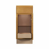 ABERDEEN Assembled 15 in. W x 34.5 in. H x 24 in. D Plywood Base Cabinet w/(1) Roll-out Tray in Caramel | Kunal Kitchens