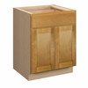 ABERDEEN Assembled 27 in. W x 34.5 in. H x 24 in. D Plywood Base Cabinet w/(1) Roll-out Tray in Caramel | Kunal Kitchens