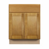ABERDEEN Assembled 27 in. W x 34.5 in. H x 24 in. D Plywood Base Cabinet w/(1) Roll-out Tray in Caramel | Kunal Kitchens