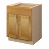 ABERDEEN Assembled 27 in. W x 34.5 in. H x 24 in. D Plywood Base Cabinet w/(1) Roll-out Tray in Caramel | Kunal Kitchens