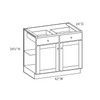 ABERDEEN Assembled 42 in. W x 34.5 in. H x 24 in. D Plywood Base Cabinet in Caramel | Kunal Kitchens