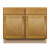 Aberdeen Assembled 42 in. W x 34.5 in. H x 24 in. D Plywood Base Cabinet in Caramel