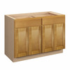 ABERDEEN Assembled 48 in. W x 34.5 in. H x 24 in. D Plywood Base Cabinet in Caramel | Kunal Kitchens