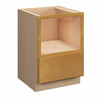 ABERDEEN Assembled 24 in. W x 34.5 in. H x 24 in. D Plywood Base Microwave Cabinet in Caramel | Kunal Kitchens