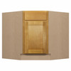 ABERDEEN Assembled 36 in. W x 34.5 in. H x 24 in. D Plywood Sink Diagonal Corner Base Cabinet in Caramel | Kunal Kitchens