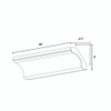 ABERDEEN 96 in. W x 2.28 in. H x 3 in. D Cove Crown Molding in Caramel | Kunal Kitchens