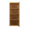 ABERDEEN Assembled 18 in. W x 42 in. H x 12 in. D Plywood Glass Door Wall Cabinet w/ Finished Interior in Caramel | Kunal Kitchens