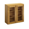 ABERDEEN Assembled 30 in. W x 36 in. H x 12 in. D Plywood Glass Door Wall Cabinet w/ Finished Interior in Caramel | Kunal Kitchens
