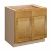 ABERDEEN Assembled 33 in. W x 32.5 in. H x 24 in. D Plywood Base Cabinet in Caramel | Kunal Kitchens