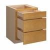 ABERDEEN Assembled 24 in. W x 32.5 in. H x 24 in. D Plywood Drawer Base Cabinet in Caramel | Kunal Kitchens
