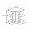 ABERDEEN Assembled 36 in. W x 32.5 in. H x 24 in. D Plywood Lazy Susan Base Corner Cabinet Left in Caramel | Kunal Kitchens