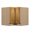 ABERDEEN Assembled 36 in. W x 32.5 in. H x 24 in. D Plywood Lazy Susan Base Corner Cabinet Left in Caramel | Kunal Kitchens