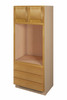 ABERDEEN Assembled 33 in. W x 82 in. H x 24 in. D Plywood Oven Tall Cabinet in Caramel | Kunal Kitchens