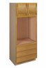 ABERDEEN Assembled 33 in. W x 84 in. H x 24 in. D Plywood Oven Tall Cabinet in Caramel | Kunal Kitchens