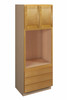 ABERDEEN Assembled 33 in. W x 90 in. H x 24 in. D Plywood Oven Tall Cabinet in Caramel | Kunal Kitchens