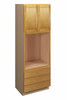 ABERDEEN Assembled 33 in. W x 96 in. H x 24 in. D Plywood Oven Tall Cabinet in Caramel | Kunal Kitchens