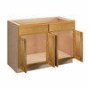 ABERDEEN Assembled 48 in. W x 34.5 in. H x 24 in. D Plywood Sink Base Cabinet in Caramel | Kunal Kitchens