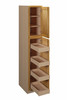 ABERDEEN Assembled 15 in. W x 84 in. H x 24 in. D Plywood Tall Cabinet w/(4) Roll-out Trays in Caramel | Kunal Kitchens