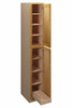 ABERDEEN Assembled 15 in. W x 96 in. H x 24 in. D Plywood Tall Cabinet w/(1) Roll-out Tray in Caramel | Kunal Kitchens