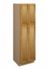 ABERDEEN Assembled 24 in. W x 84 in. H x 24 in. D Plywood Tall Cabinet w/(2) Roll-out Trays in Caramel | Kunal Kitchens