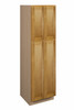 ABERDEEN Assembled 24 in. W x 84 in. H x 24 in. D Plywood Tall Cabinet w/(4) Roll-out Trays in Caramel | Kunal Kitchens
